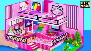 Сделайте розовый домик Hello Kitty с ванной, спальней, кухней и гостиной ❤️ Миниатюрный дом сво