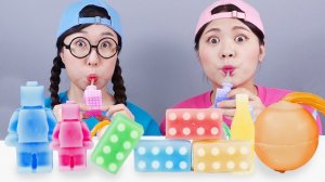 Радужная восковая бутылочка глазное желе Мукбанг