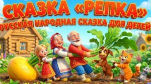 Русская народная сказка: ,,Репка,,.Для детей.