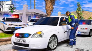 ОПЕРСКАЯ ЕЗДА В GTA 5 - ДПС ПОГОНЯ ЗА ОПЕРСКОЙ LADA PRIORA! ВАЗ 2114 ПРОТИВ ЛАДЫ ПРИОРЫ! 🌊ВОТЕР
