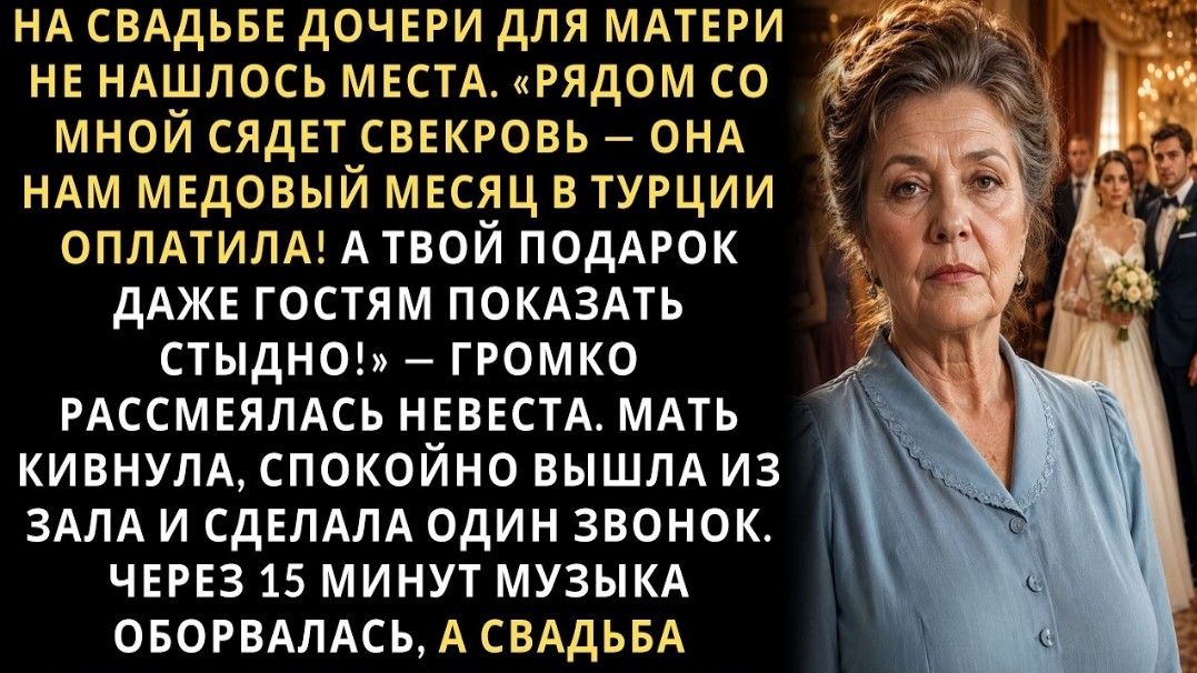 Истории из жизни/На свадьбе дочери не нашлось места для её матери/Аудиорассказы жизненные