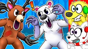 😳 КТО СИЛЬНЕЕ - БЕЛЫЙ МЕДВЕДЬ ИЛИ ОЛЕНЬ-МОНСТР?! РОБЛОКС! ROBLOX!