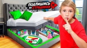 Построил секретный дом  в своей комнате ! Челленджи.