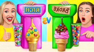 Бедная vs Богатая vs Ультра Богатая еда Челлендж # Фантастические Лайфхаки с Едой Mega DO Chall