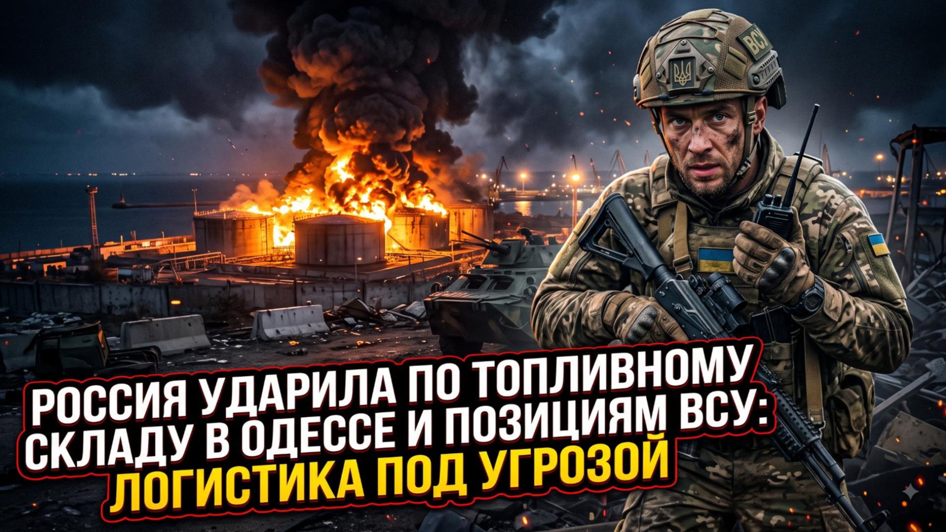 ⛽Россия ударила по топливному складу в Одессе и позициям ВСУ: логистика под угрозой