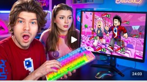 УЧУ ДЕВУШКУ ИГРАТЬ В +1 KEYBOARD ESCAPE В РОБЛОКС!