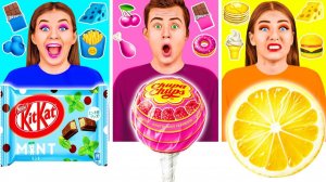 24 Часа Едим Еду Одного Цвета Челлендж # Смешные Ситуации с Едой от Fun Fun Challenge