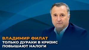Владимир Филат: только дураки в кризис повышают налоги