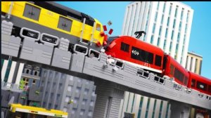 ВСЕЛЕННАЯ ЛЕГО- ПОЕЗДА СТОЛКНУЛИСЬ В ЛЕГО ГОРОДЕ LEGO City