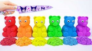 🌈 Мишка из кинетического песка 😱 Идеальная нарезка до самого конца! ✨