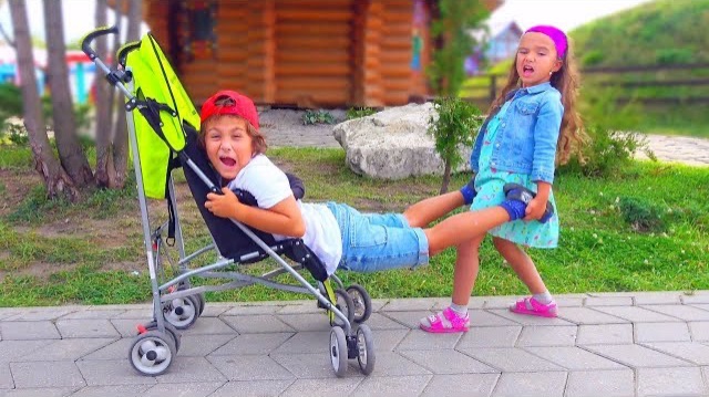 Камиль СТАЛ РЕБЕНКОМ и отобрал коляску у Аминки! 👶 Выгнали с аттракционов!