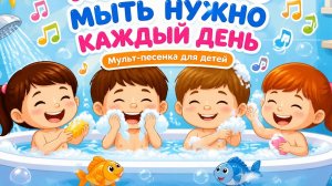 Мульт-песенка для детей попу мыть нужно каждый день