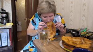 Любашины будни,мукбанг,завтрак с сыном ✅