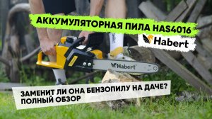 Аккумуляторная пила Habert HAS4016 — заменит ли она бензопилу на даче? Полный обзор.