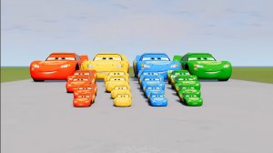 БОЛЬШОЙ И МАЛЕНЬКИЙ МАККУИН против поезда и полиции: эпичная авария в BeamNG.drive!
