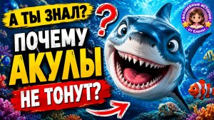 Почему акулы не тонут?  А ты знал?Познавательное видео для детей | Мультик для детей |