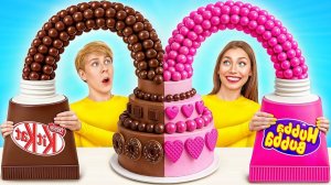 Черное vs Розовое Украшение Торта Челлендж # Смешные Челленджи с Едой