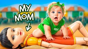 Я родился в Игре в Кальмара! Моя Мама управляет игрой в кальмара!