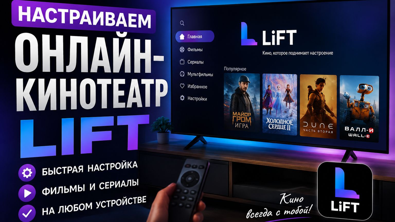Настраиваем онлайн-кинотеатр Lift