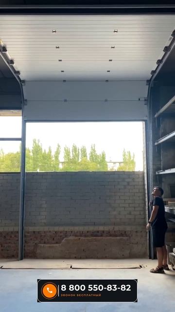 Ролград Волгоград белые секционные ворота на складской бокс