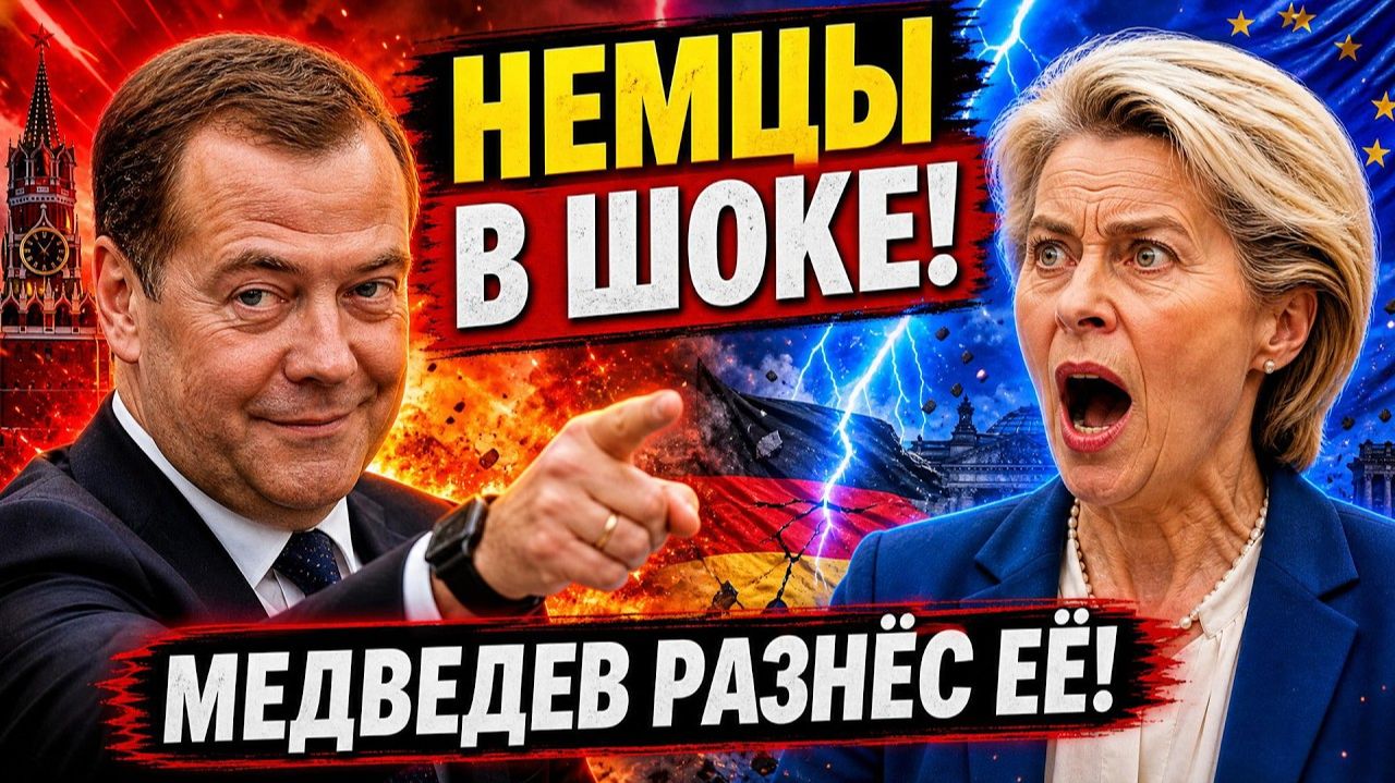 НЕМЦЫ ВСТАЛИ НА СТОРОНУ МЕДВЕДЕВА! Фраза, которая взорвала Европу!