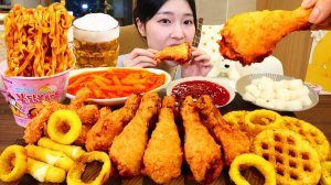 Мукбанг - токпокки и сырные закуски - яркий выпуск