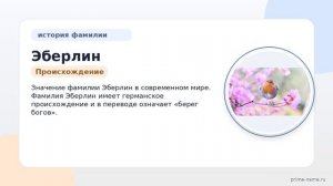Фамилия Эберлин: происхождение, значение и склонение