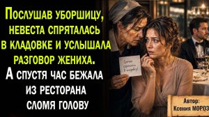 Послушав уборшицу, невеста спряталась в кладовке. А спустя час бежала из ресторана сломя голову