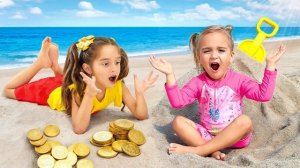 Алиса играет на пляже - истории для детей