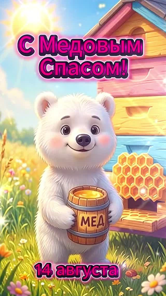 С Медовым Спасом! Музыкальная открытка.
