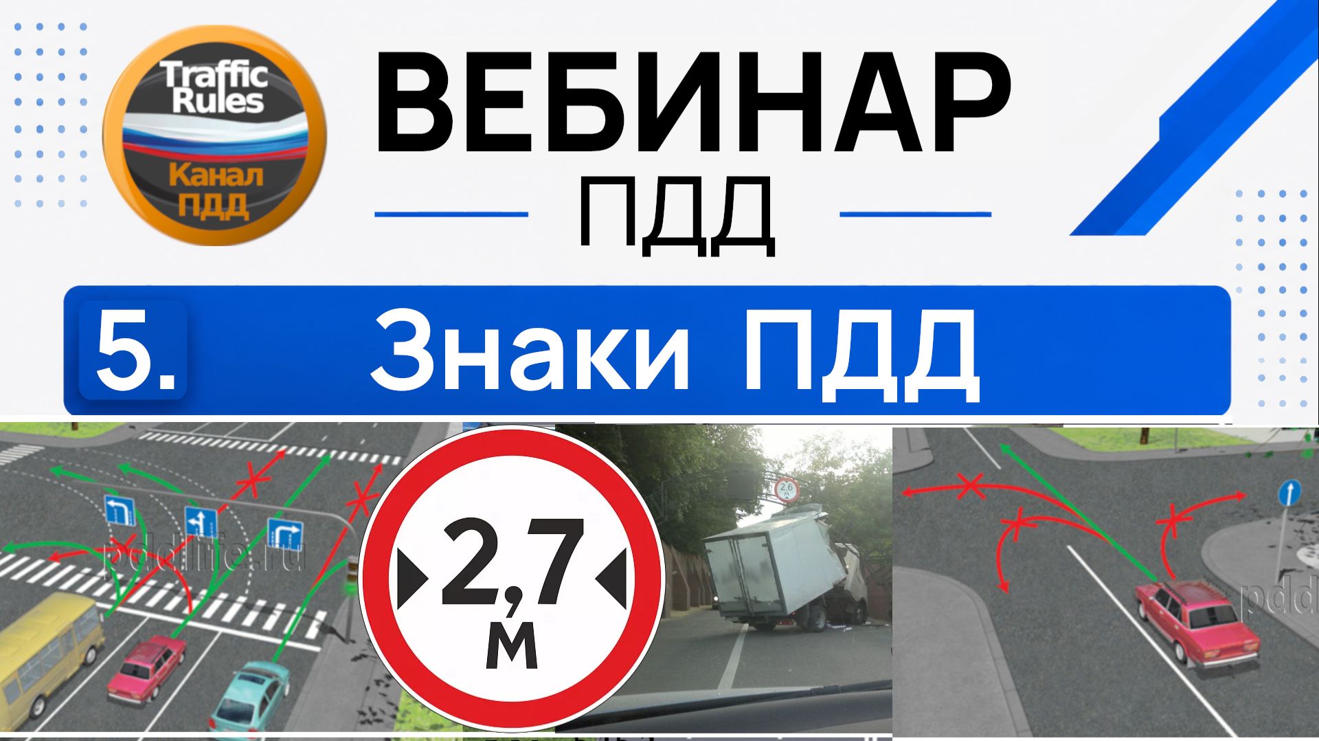 Полный курс пдд 2026 Вебинар 5 Знаки: Запрещающие, Предписывающие и Особых предписан