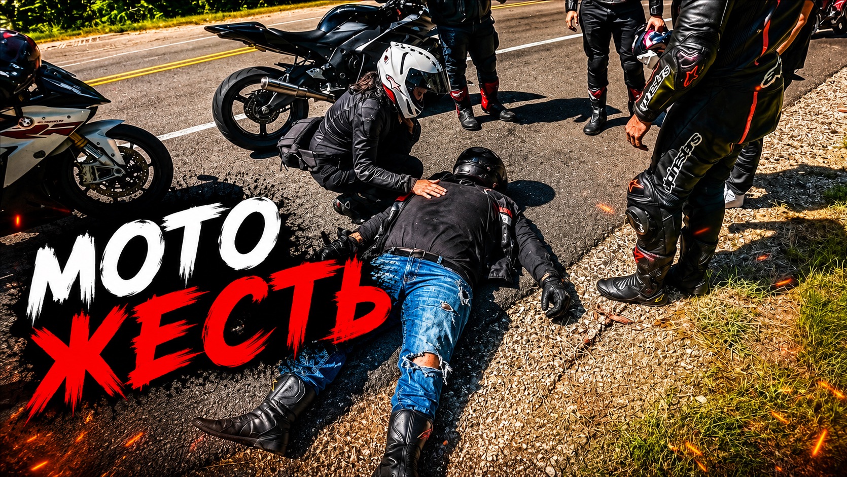 Мото Жесть. Подборка ДТП #109