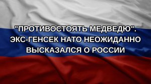 «Противостоять медведю». Экс-генсек НАТО неожиданно высказался о России