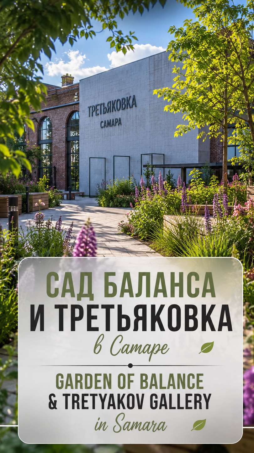 Сад Баланса и Третьяковка в Самаре.Garden Of Balance & Tretyakov Gallery In Samara