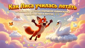 🦊🦢☁️ Как Лиса училась летать — забавная русская народная аудиосказка о хвастовстве и мечтах ✨🐾