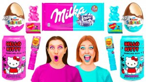 Розовая Еда vs Голубая Еда Челлендж # Смешные Ситуации с Едой