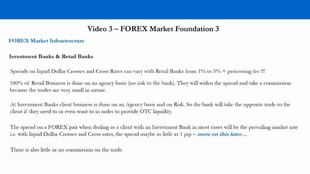 3. Forex Market Foundation , Part 1