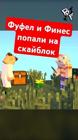 Фуфелшмерц и Финес Попали на скайблок #корпорацияозвучки #мультик #майнкрафт