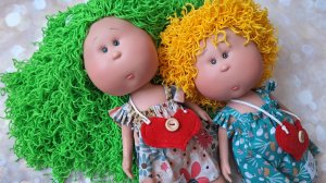 Куклы с волосами из ниток. Чудесные цветняшки 💛💚💜🤎