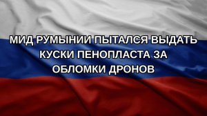МИД Румынии пытался выдать куски пенопласта за обломки дронов