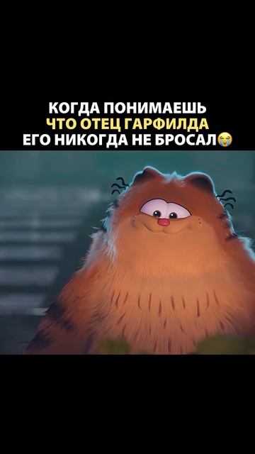 когда понял,что отец не бросал Гарфилда(