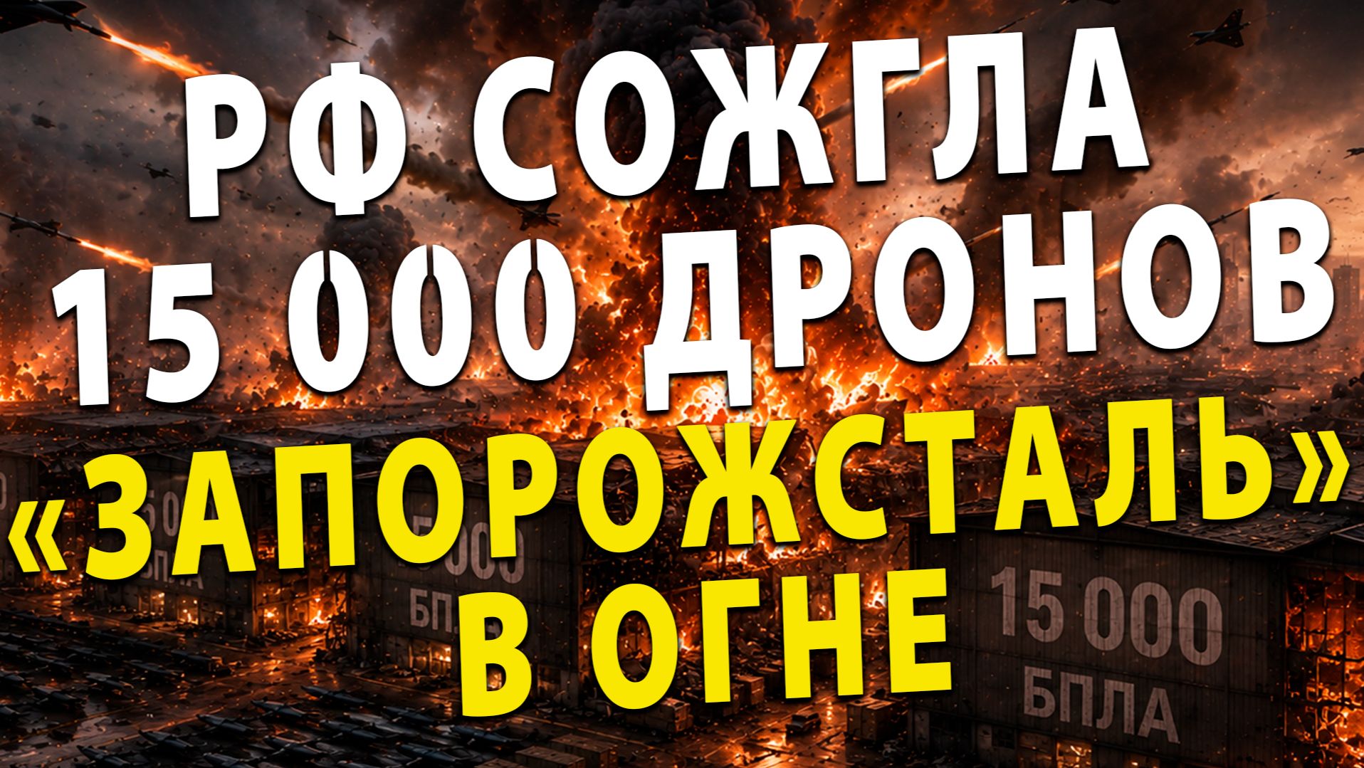 ⚡️ РФ жжёт дроны и броню Украины: - 15 000 Дронов и «Запорожсталь» в огне!