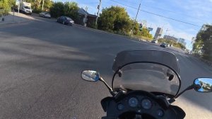 12-08-2026 На работу на мотоцикле. Новосибирск.