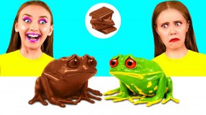 Челлендж. Шоколадная Еда vs Настоящая еда # Сумасшедший Челлендж