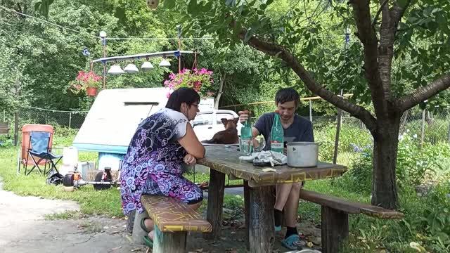 13-08-2026. Вот это денёк ! Переживаем за Соню. Два дня в деревне - Сын приехал, запекли карася