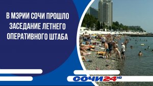 В мэрии Сочи прошло заседание летнего оперативного штаба