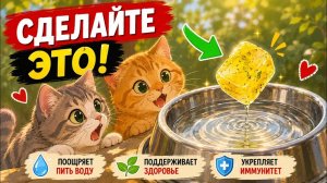 Я добавлял ЭТО в воду кошки 2 месяца： Потрясающий результат!