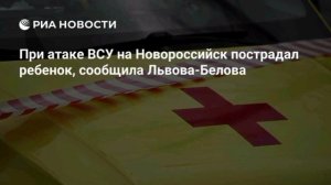 Шестилетний ребенок с мамой получили ранения в результате атаки ВСУ в Новороссийске, сообщила Львова