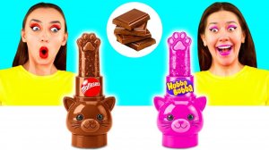Челлендж. Шоколадная Еда vs Настоящая еда # Смешные Ситуации с Едой