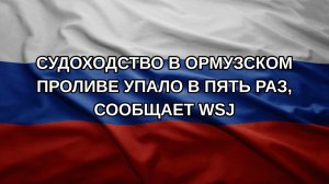 Судоходство в Ормузском проливе упало в пять раз, сообщает WSJ
